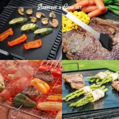 Mountain Jack® 40-Delige Luxe BBQ Grill Accessoires Set In Roestvrij Staal – Barbecue Gereedschap – Tangenset, Vlees Thermometer, Vleestang, Borstel, Spiezen, Vleesmes, Vleesvork -Bbq Promotiewinkel 1200x1200 379