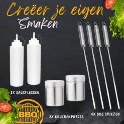 BBQ Gereedschapset - Opbergtas - BBQ Accessoires - BBQ Tang - BBQ Set - BBQ Borstel - BBQ Gereedschap - Roestvrij Staal -Bbq Promotiewinkel 1200x1200 407