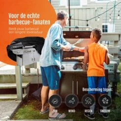 GrillX Barbecue Hoes - 145 X 61 X 117cm - BBQ Hoes Waterdicht - Beschermhoes Inclusief Trekkoord - BBQ Accesoires -Bbq Promotiewinkel 1200x1200 487