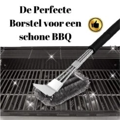 Gohh BBQ Borstel Met Schraper - Schoonmaakborstel - Barbecue Krabber Met Handige Bewaarzak 2 In 1 -Bbq Promotiewinkel 1200x1200 528