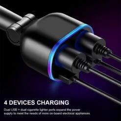 Auto Sigarettenaansteker Splitter - Losse Oplader - USB 2.0 A/USB 3.0 A 2 Poorten - Zwart - Snellader - Splitter - Auto Lader USB -Bbq Promotiewinkel 1200x1200 582