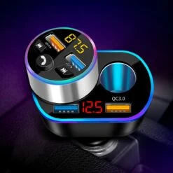 Auto Sigarettenaansteker Splitter - Losse Oplader - USB 2.0 A/USB 3.0 A 2 Poorten - Zwart - Snellader - Splitter - Auto Lader USB -Bbq Promotiewinkel 1200x1200 586