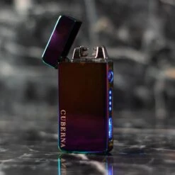 Merkloos Cuberna Elektrische Plasma USB Aansteker Met Batterij Indicator Rainbow - Wind En Storm Bestendig - Geschikt Voor Kaarsen, Vuurwerk, Sigaretten En BBQ -Bbq Promotiewinkel 1200x1200 619