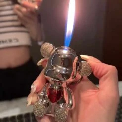 Merkloos Diamond Bear Aansteker - Kado - Valentijnsdag - Cute - TikTok - Cadeau