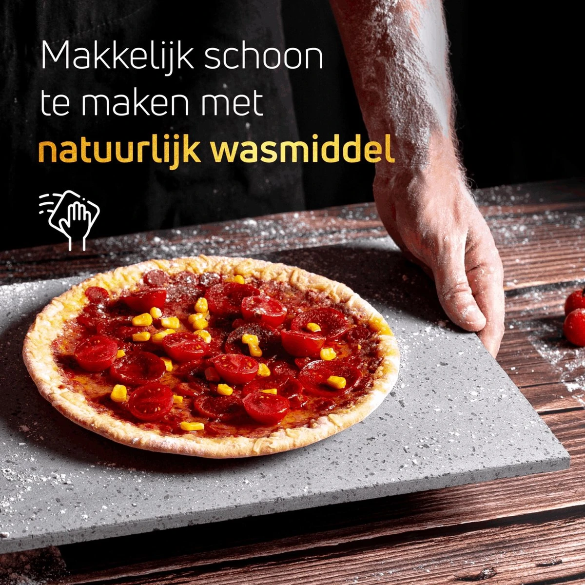 Pizzasteen BBQ Oven - Lava Van Vulkaan Etna - Barbecue Accesoires - Made In Italy - Broodbaksteen - 30x38x1.1 - VDN 5 Pizzasteen BBQ Oven - Lava Van Vulkaan Etna - Barbecue Accesoires - Made In Italy - Broodbaksteen - 30x38x1.1 - VDN - Afbeelding 5