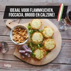 Gadgy Pizzasteen Met Pizzaschep – Cordieriet Voor Knapperige Pizzabodem – Pizzasteen Voor BBQ, Oven Of Kamado - Pizzaspatel - Pizza Set -Bbq Promotiewinkel 1200x1200 818