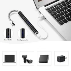 Oplaadbare Lange Elektrische Aansteker Buigbaar - Buigbare Aansteker - Duurzame Plasma Aansteker - Inclusief Cadeauverpakking - BBQ - Kaarsen - Zwart -Bbq Promotiewinkel 1200x1200 824