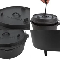 Dutch Oven Enkhuizen Met Deksel Gietijzer Zwart - 4 Varianten -Bbq Promotiewinkel 1200x1200 828