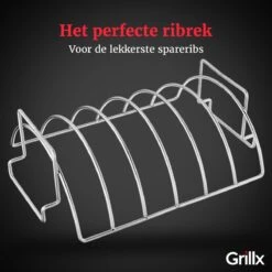 GrillX Sparerib Rek BBQ - Rib Rack Houder - Barbecue Spareribs Rek - BBQ Accesoires -Bbq Promotiewinkel 1200x1200 896