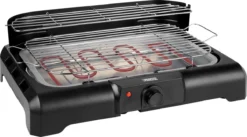 Princess 112250 Elektrische BBQ Met Zijplanken - BBQ - 40x25cm - Met En Zonder Statief Te Gebruiken - Met Zijplankjes - Ook Te Gebruiken Als Tafelgrill - 2200W -Bbq Promotiewinkel 1200x668 1