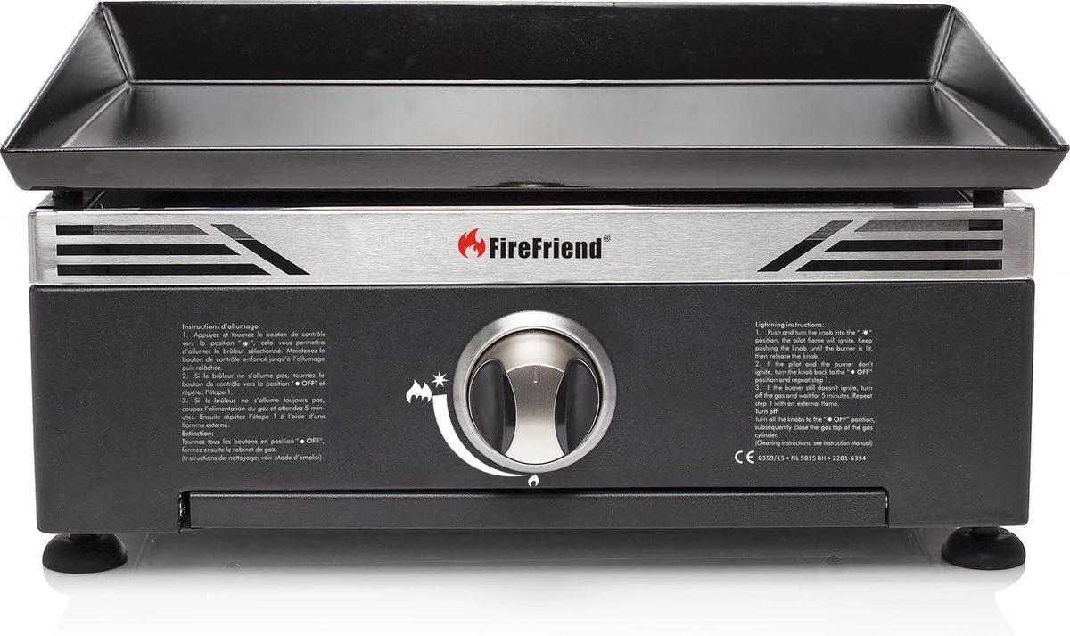 BBQ Op Gas Met Bakplaat 44,5 X 49,5 Cm 2 BBQ Op Gas Met Bakplaat 44,5 X 49,5 Cm - Afbeelding 2