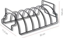 PROKING Sparerib Barbecue Rek – BBQ Accessoires – Inclusief Sparerib Recept – Anti-aanbak Lag – 35 X 19.5 X 11.5 CM -Bbq Promotiewinkel 1200x725