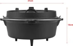 Dutch Oven Enkhuizen Met Deksel Gietijzer Zwart - 4 Varianten -Bbq Promotiewinkel 1200x747 1