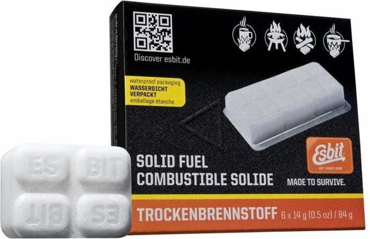 Esbit Blokjes Solid Fuel - 6 Stuks - 14gr Per Stuk - 12min Brandtijd 1 Esbit Blokjes Solid Fuel - 6 Stuks - 14gr Per Stuk - 12min Brandtijd