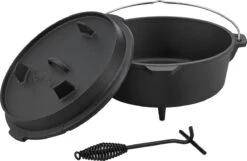 Dutch Oven Enkhuizen Met Deksel Gietijzer Zwart - 4 Varianten -Bbq Promotiewinkel 1200x780 4
