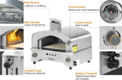 Bighorn Outdoor Edelstaal Gas Pizza Oven - Draagbare Gas Barbecue - Edelstaal -Model SRGG20001 -Bbq Promotiewinkel 1200x787 1