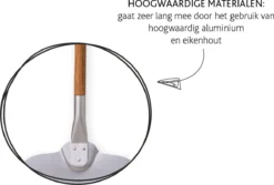 Boska Pizzaschep Barbecue - Kort Handvat - Stabiel - Aluminium - Eikenhout - BBQ Accessoires -Bbq Promotiewinkel 1200x811