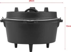 Dutch Oven Enkhuizen Met Deksel Gietijzer Zwart 4,2 L -Bbq Promotiewinkel 1200x877 1