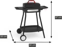 Barbecook Alexia - Elektrische Bbq - Afneembare Grill - Zijtafels - Wielen - 84x55x97cm -Bbq Promotiewinkel 1200x902