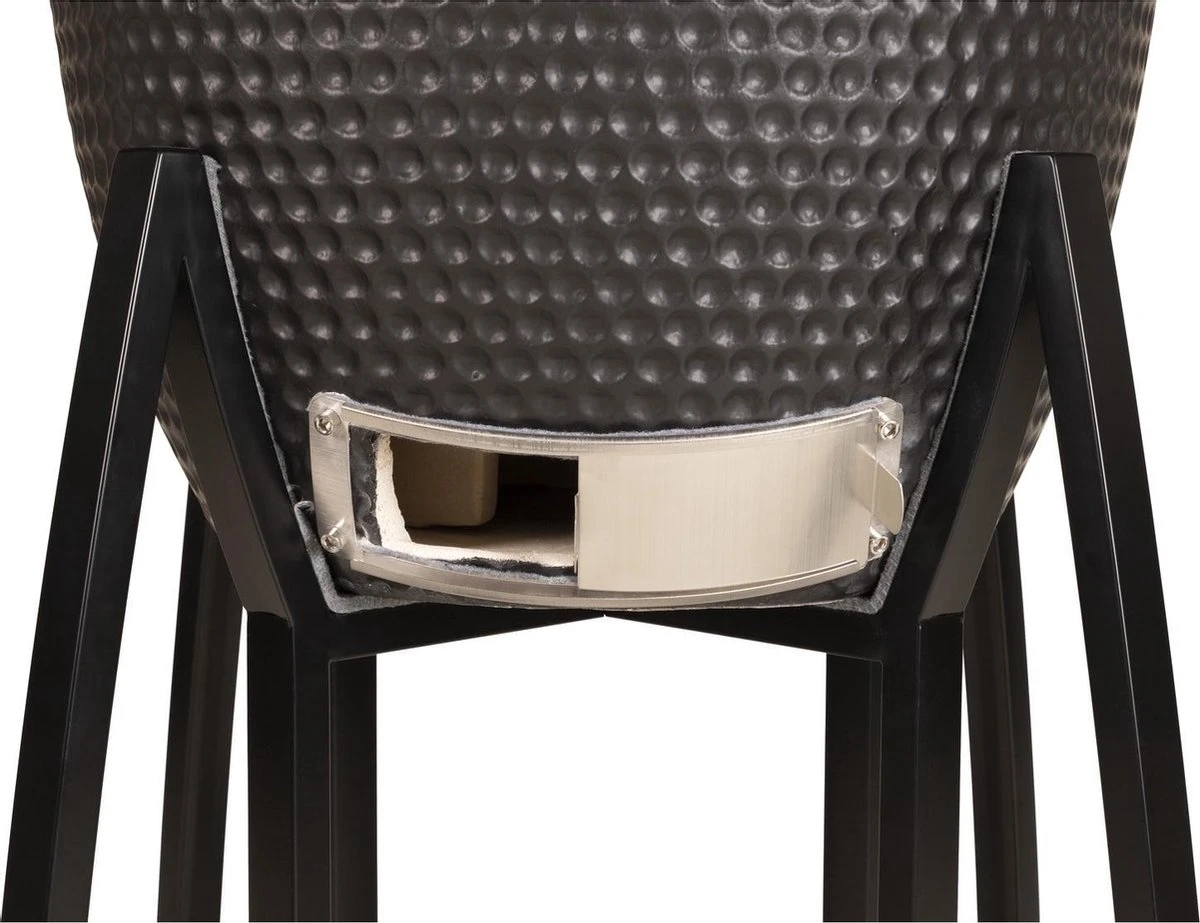 Patton - Kamado 21" - Premium Black - Keramische Barbecue - Incl. Bluetooth Kerntemperatuurmeter - LED Verlichting - Large - Compleet - Zwart 9 Patton - Kamado 21" - Premium Black - Keramische Barbecue - Incl. Bluetooth Kerntemperatuurmeter - LED Verlichting - Large - Compleet - Zwart - Afbeelding 9