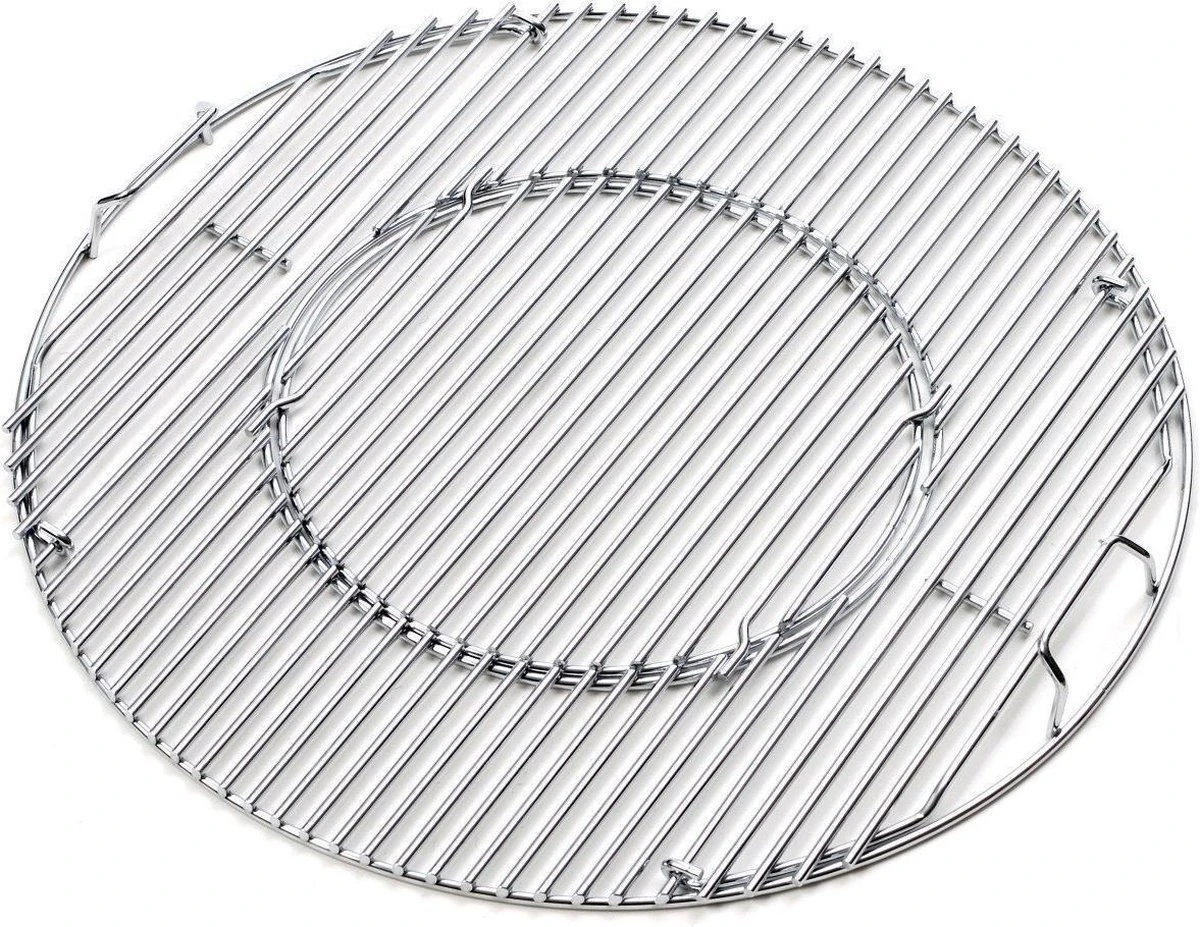BBQ Systeem - Grillrooster Van RVS Voor 57 CM Kettle BBQ's (o.a. Geschikt Voor Weber)