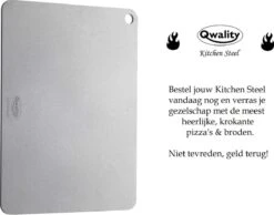 Pizzasteen Van Staal – Pizza Steen - Pizza En Brood Bakken - 40 X 30 X 0,6 Cm - Cadeau Voor Man - Kitchen Steel By Qwality -Bbq Promotiewinkel 1200x944 2