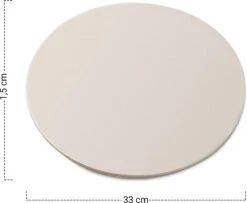 MaxxHome Pizzasteen - BBQ Steen - Pizzasteen Voor De Lekkerste Bereiding Van Een Pizza Op Jouw Barbecue Of In De Oven - Pizza Steen Rond - Medium (33 Cm) -Bbq Promotiewinkel 1200x986