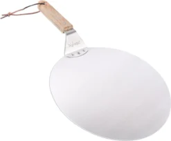 Nowad Pizzaschep RVS Rond Voor BBQ En Oven - 30,5 Cm - Pizzaspatel - Taartschep - Houten Handvat - Ophangbaar - Rond - Vaatwasbestendig - Keukenaccessoires -Bbq Promotiewinkel 1200x992 1