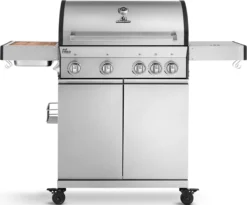 Burnhard Gas BBQ Big FRED Deluxe - 4 Branders - Incl. Keramische Infraroodbrander & Afdekhoes - Deluxe