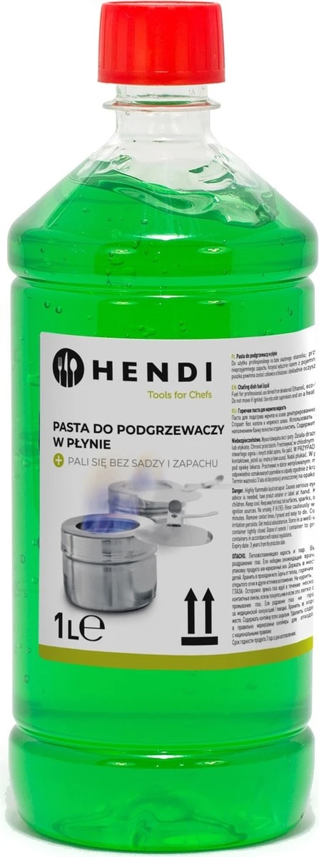 Hendi Brandpasta Voor Chafing Dish - Brandgel Fles - 1 Liter 1 Hendi Brandpasta Voor Chafing Dish - Brandgel Fles - 1 Liter