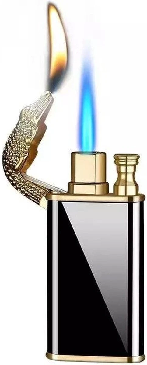 Dragon Lighter - Draak Aansteker - Dual Flame - Vuur Aansteker - Verschillende Vlamgrootte - Hervulbaar - WBV™ 1 Dragon Lighter - Draak Aansteker - Dual Flame - Vuur Aansteker - Verschillende Vlamgrootte - Hervulbaar - WBV™