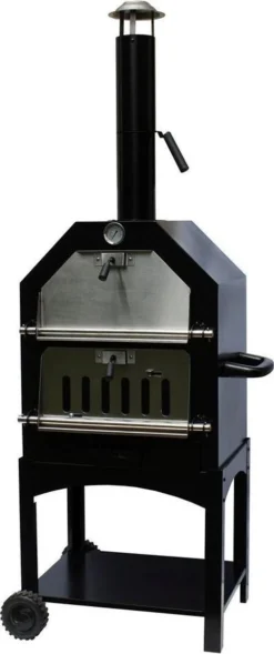 Merkloos MaxxGarden Pizza Oven - Smoker Barbecue Houtskool 45 X 65 X 158cm -Bbq Promotiewinkel 503x1200