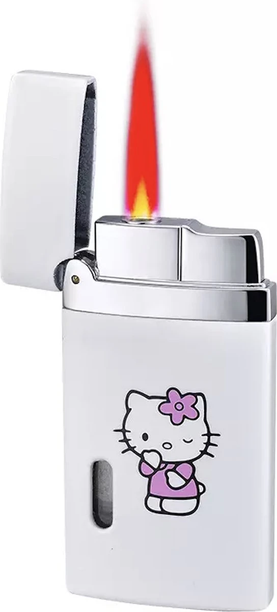 Merkloos Hello Kitty Glow In The Dark Aansteker Met Roze Vlam - Bekend Van TikTok - Hervulbaar En Windproof 1 Merkloos Hello Kitty Glow In The Dark Aansteker Met Roze Vlam - Bekend Van TikTok - Hervulbaar En Windproof