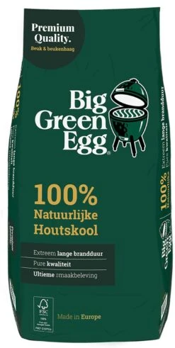 Big Green Egg BigGreenEgg Houtskool Europa 9kg - 1 Zak -Bbq Promotiewinkel 604x1200