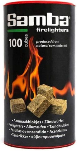 Samba Bruine Aanmaakblokjes Openhaard - 600 Stuks In Kokers - Omdoos 5 Samba Bruine Aanmaakblokjes Openhaard - 600 Stuks In Kokers - Omdoos -Bbq Promotiewinkel 614x1200 1