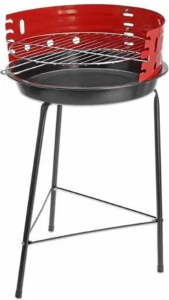 Houtskoolbarbecue Ø33 Cm | Verstelbare Grill BBQ | Halfopen | Zwart / Rood 11 Houtskoolbarbecue Ø33 Cm | Verstelbare Grill BBQ | Halfopen | Zwart / Rood -Bbq Promotiewinkel 676x1200