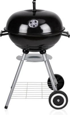 BBQ Collection Houtskoolbarbecue - Kogelbarbecue 45 X 60 Centimeter - Ronde Barbecue - Barbecue Op Wielen - Zwart - Metaal
