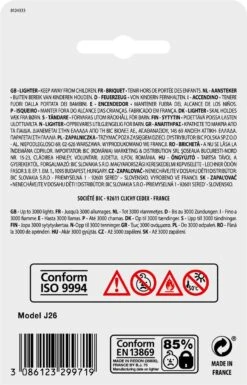 BIC J26 Maxi Vuursteen Flint Aanstekers - Diverse Kleuren - Pak Van 5 Gasaanstekers - Kindveilig -Bbq Promotiewinkel 770x1200 1