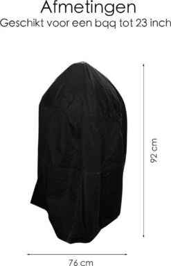 BBQ Beschermhoes - Voor Kamado - Universeel - Tot 23 Inch - Zwart -Bbq Promotiewinkel 774x1200 3