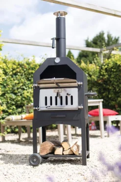 Merkloos MaxxGarden Pizza Oven - Smoker Barbecue Houtskool 45 X 65 X 158cm -Bbq Promotiewinkel 804x1200