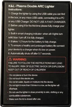 K&L Elektrische Plasma Aansteker - Vuurwerk - USB Oplaadbaar - Storm Bestendig 6 K&L Elektrische Plasma Aansteker - Vuurwerk - USB Oplaadbaar - Storm Bestendig -Bbq Promotiewinkel 808x1200 3