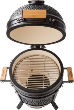 Patton Kamado 15" - Tafel Model - Keramische Barbecue - Premium Black - Medium - Compleet - Mat Zwart -Bbq Promotiewinkel 814x1200