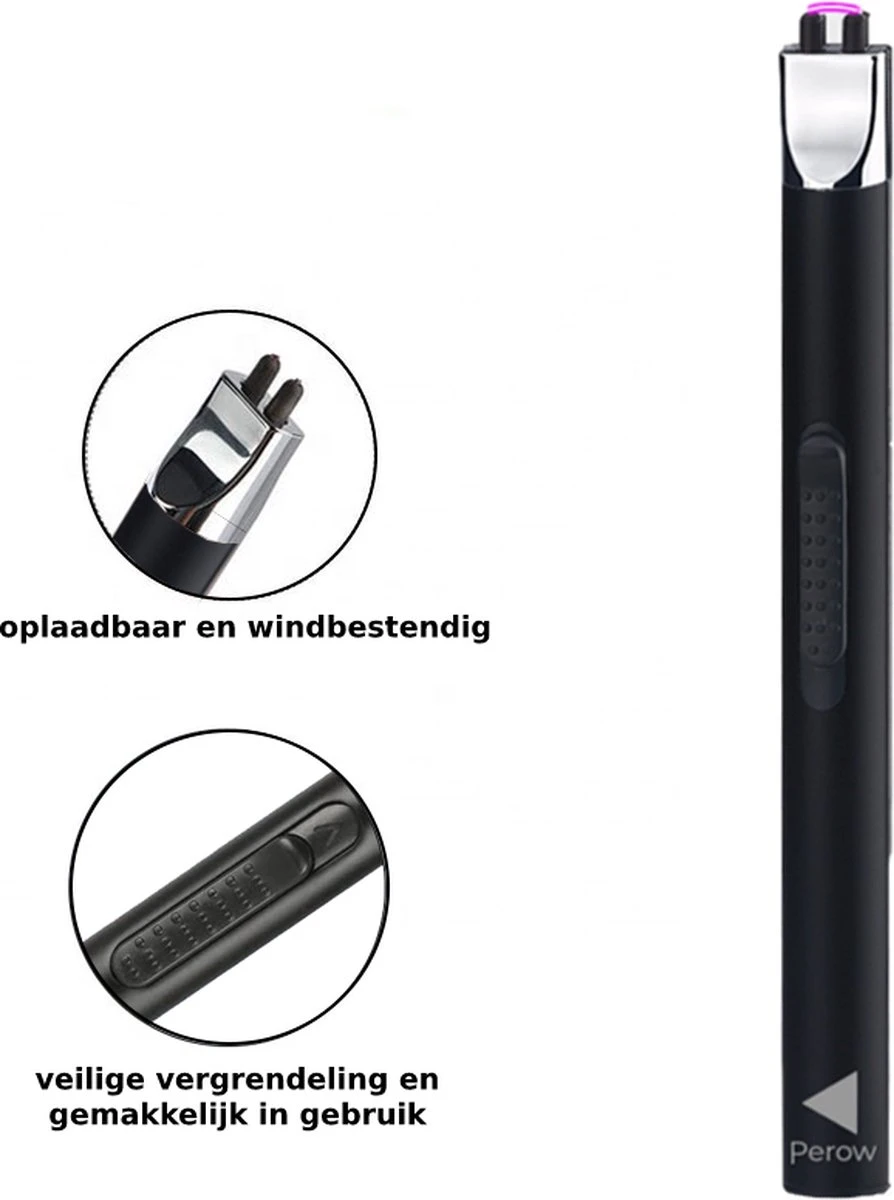 Oplaadbare Lange Elektrische Aansteker - Duurzame Plasma Aansteker - Inclusief Cadeauverpakking - BBQ - Kaarsen - Zwart 7 Oplaadbare Lange Elektrische Aansteker - Duurzame Plasma Aansteker - Inclusief Cadeauverpakking - BBQ - Kaarsen - Zwart - Afbeelding 7