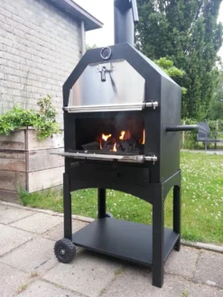 Merkloos MaxxGarden Pizza Oven - Smoker Barbecue Houtskool 45 X 65 X 158cm -Bbq Promotiewinkel 900x1200 8