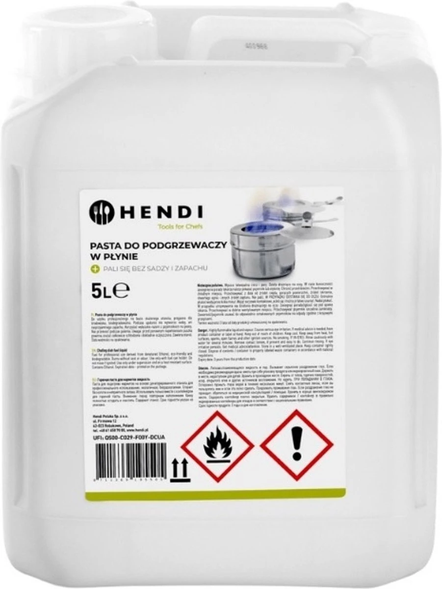 Hendi Brandpasta Voor Chafing Dish - Brandgel Jerrycan - 5 Liter 1 Hendi Brandpasta Voor Chafing Dish - Brandgel Jerrycan - 5 Liter