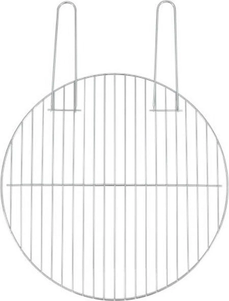 BBQ Rooster Van Roestvrij Staal Voor Ø 44 CM Doorsnede Kogel BBQ's (o.a. Geschikt Voor Weber) Barbecuerooster Verchroomd - Met Handvaten - Hoge Kwaliteit