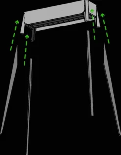 Spiedini Saté-bbq Bali 80 - Saté Houtskoolbarbecue Met Horizontaal Rooster - 80 Cm Lang, 11 Cm Breed - Materiaal: Gealuminiseerd Ijzer -Bbq Promotiewinkel 938x1200