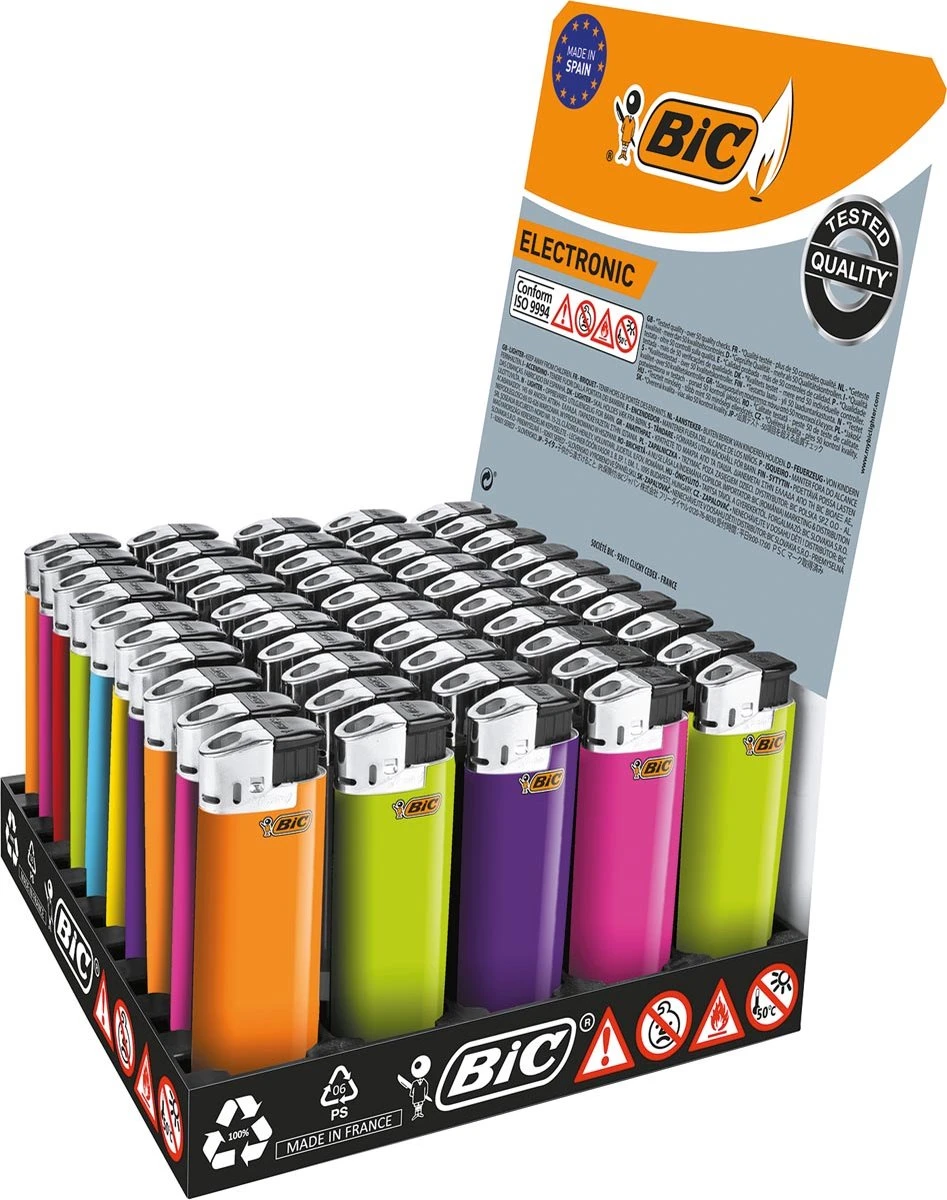 BIC Maxi Elektronische Aanstekers Display (50 Stuks) 3 BIC Maxi Elektronische Aanstekers Display (50 Stuks) - Afbeelding 3